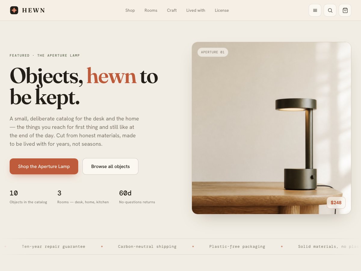 Преміальний storefront HEWN