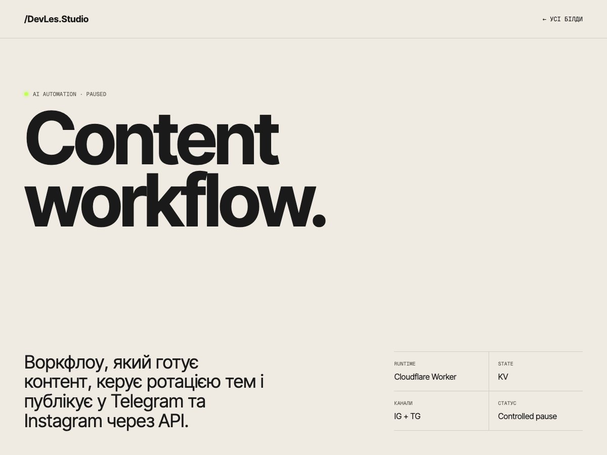 AI workflow для контенту